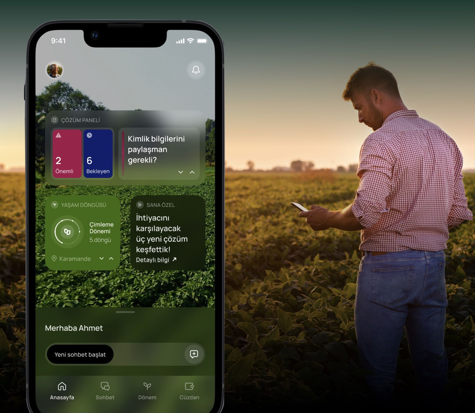 Visual presentation of Agrio App screens